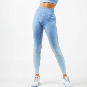 AYBL Pulse Ombré Seamless Leggings Sky Blue Size Small Workout Athletic